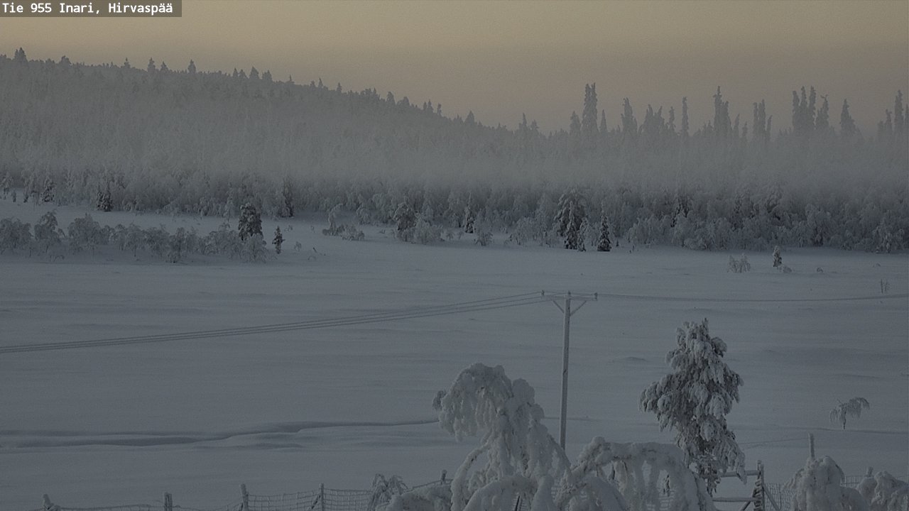 Weather Camera Image Road 955 Inari, Hirvaspää, Inari, Lappi