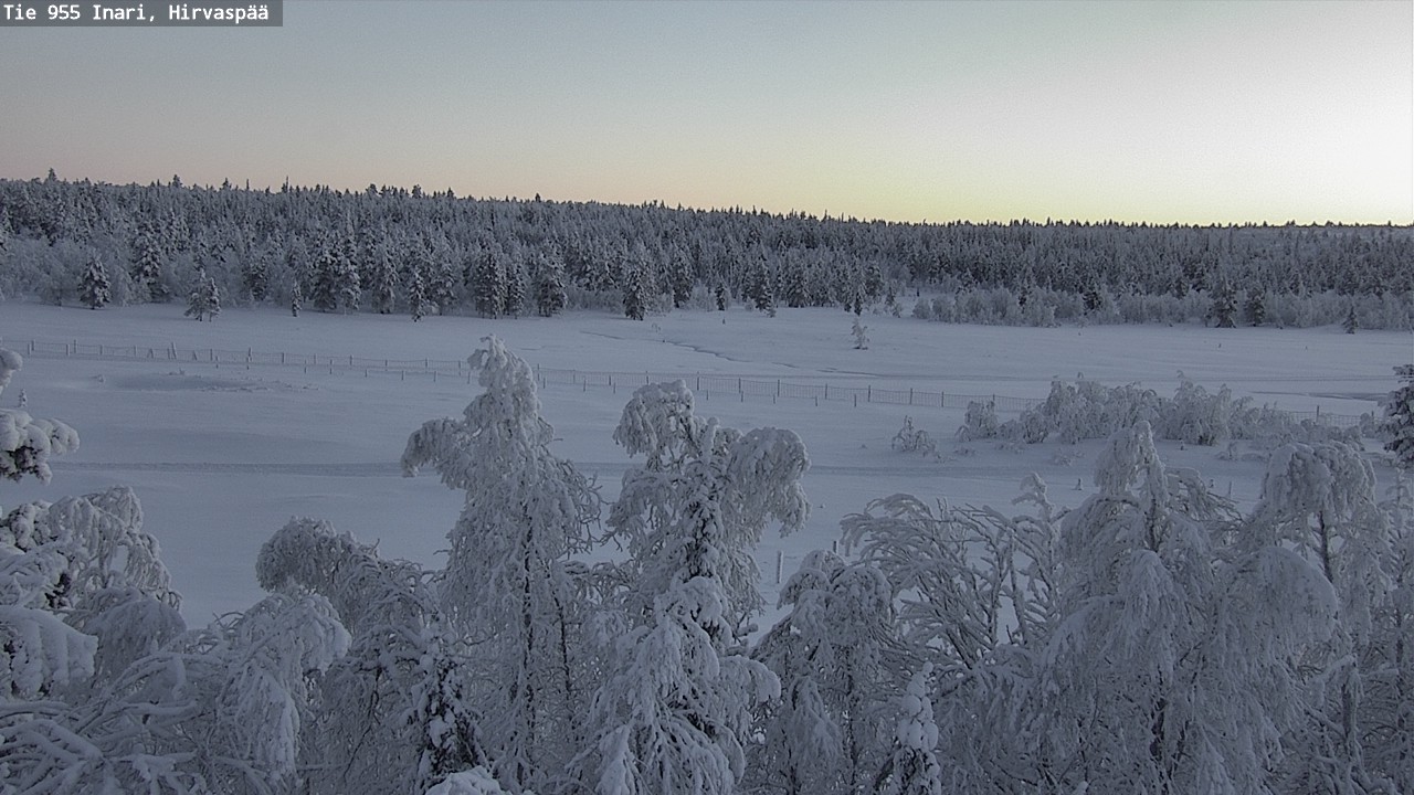 Weather Camera Image Väg 955 Enare, Hirvaspää, Inari, Lappi