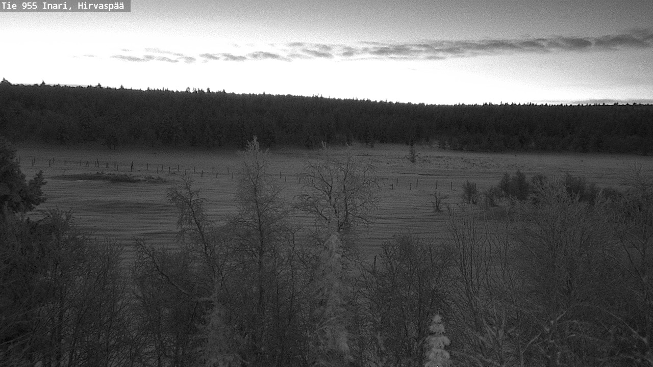 Weather Camera Image Road 955 Inari, Hirvaspää, Inari, Lappi