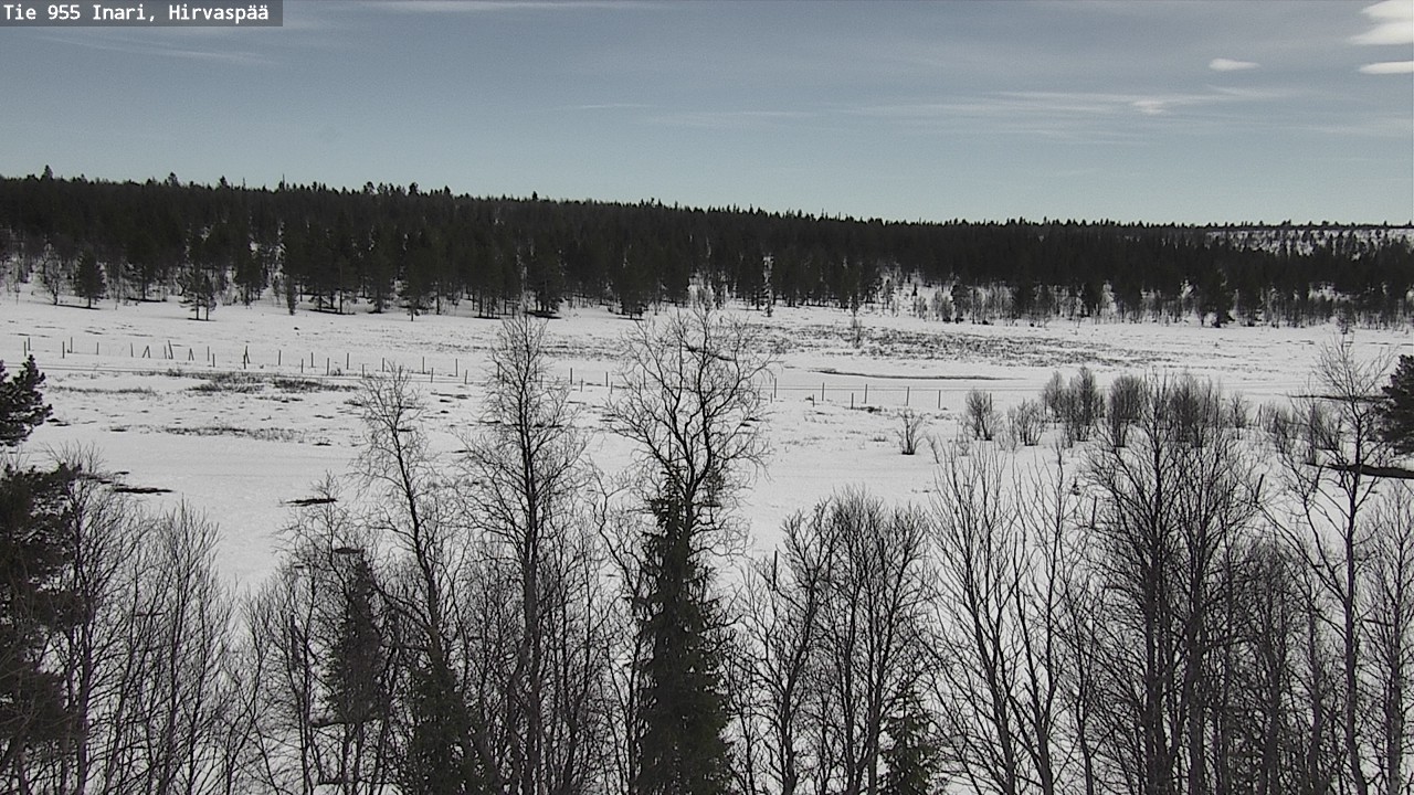 Weather Camera Image Väg 955 Enare, Hirvaspää, Inari, Lappi