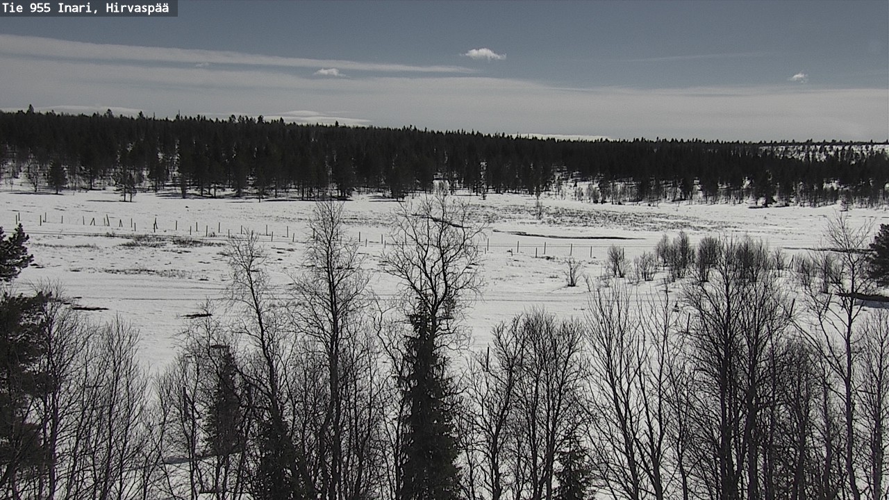 Weather Camera Image Väg 955 Enare, Hirvaspää, Inari, Lappi