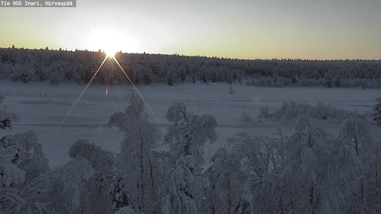 Weather Camera Image Road 955 Inari, Hirvaspää, Inari, Lappi