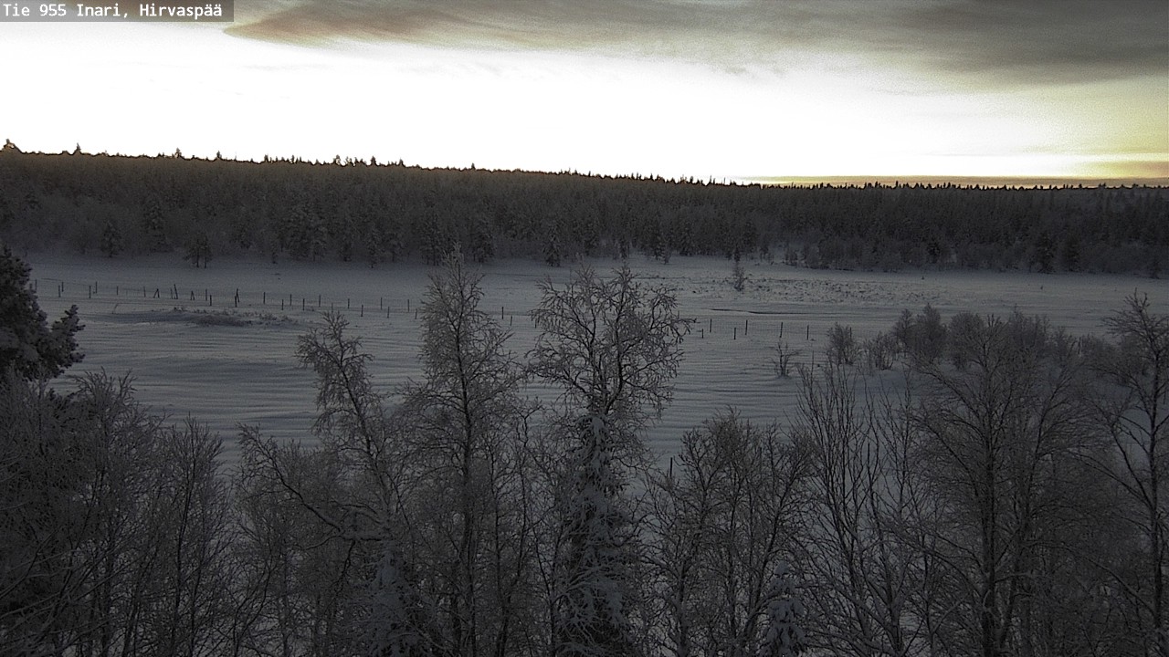 Weather Camera Image Road 955 Inari, Hirvaspää, Inari, Lappi
