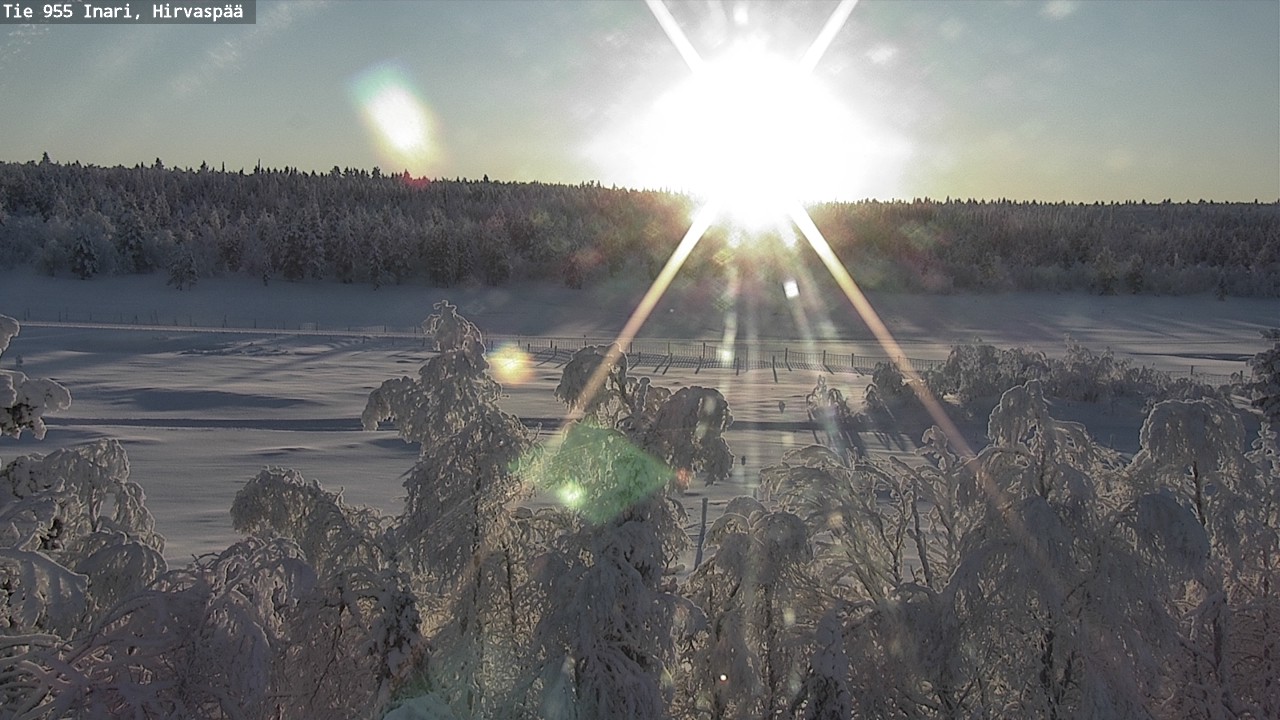 Weather Camera Image Road 955 Inari, Hirvaspää, Inari, Lappi