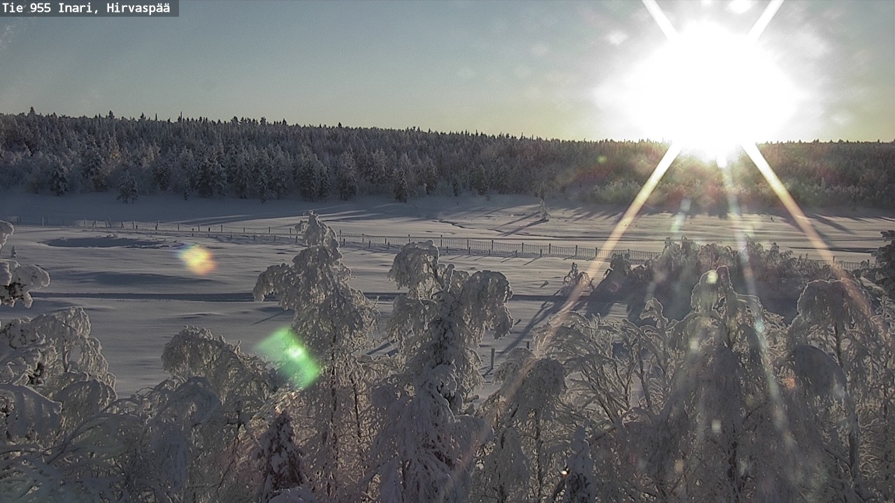 Weather Camera Image Road 955 Inari, Hirvaspää, Inari, Lappi