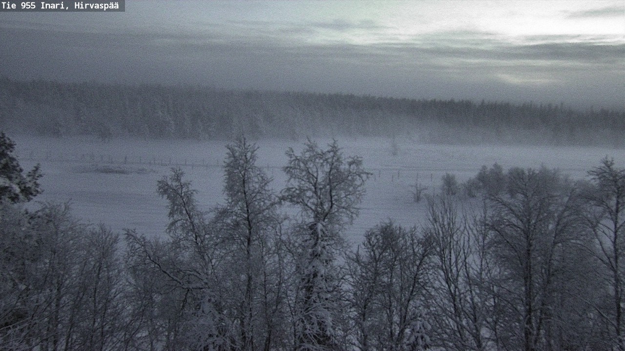 Weather Camera Image Road 955 Inari, Hirvaspää, Inari, Lappi