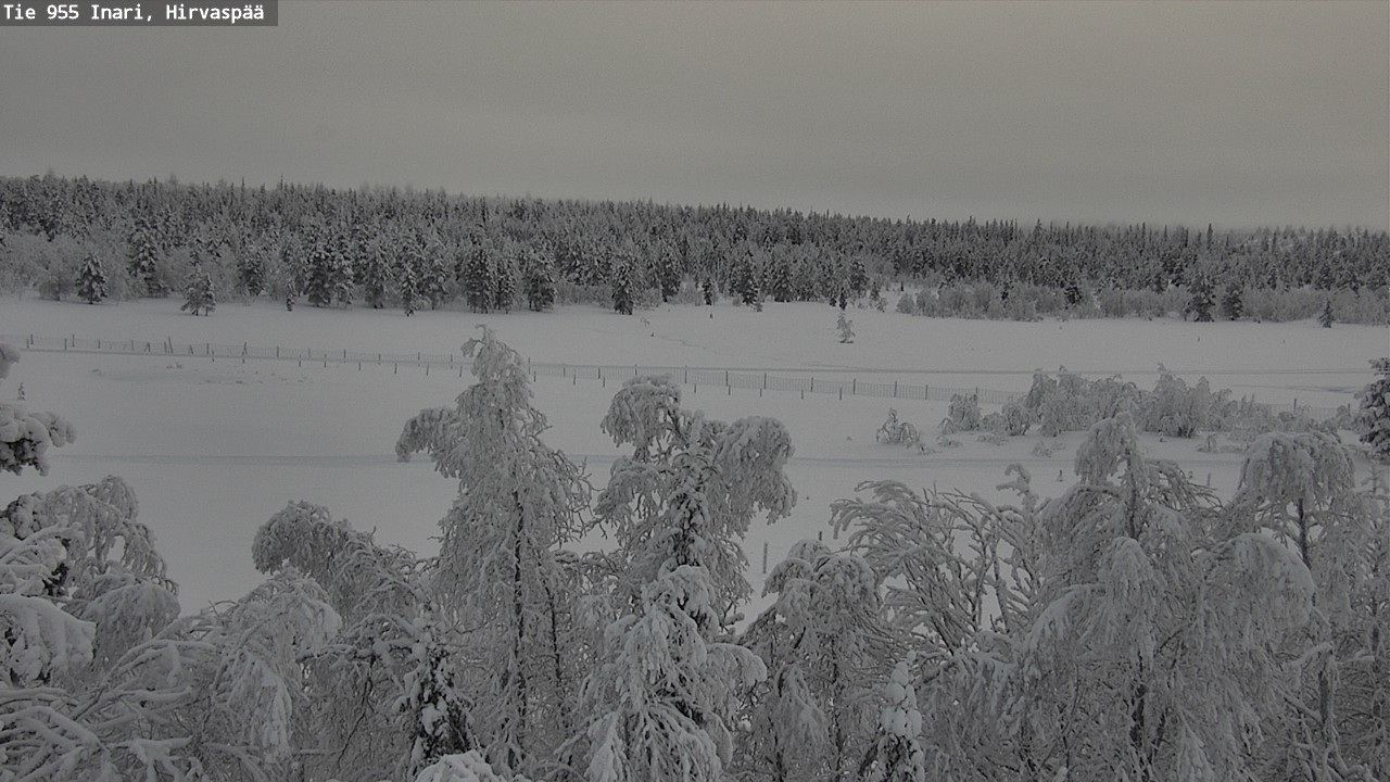 Kelikamerat Kuva Tie 955 Inari, Hirvaspää, Inari, Lappi