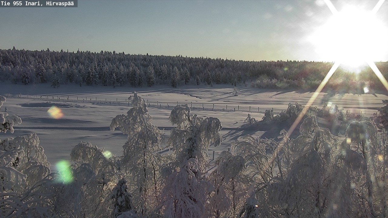 Weather Camera Image Road 955 Inari, Hirvaspää, Inari, Lappi