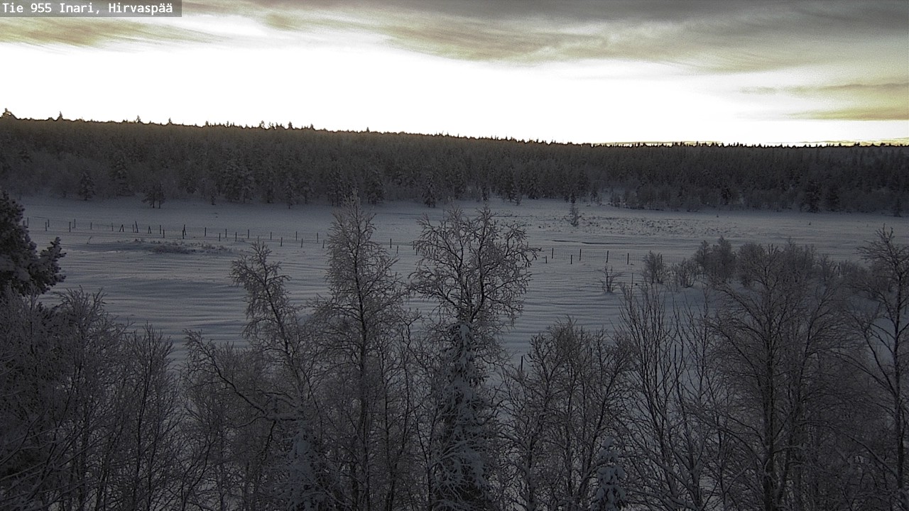 Weather Camera Image Road 955 Inari, Hirvaspää, Inari, Lappi