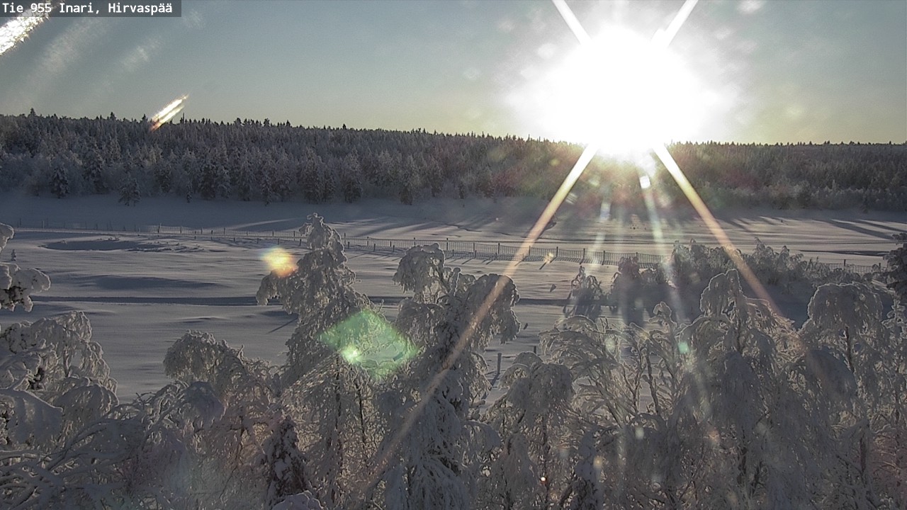 Weather Camera Image Road 955 Inari, Hirvaspää, Inari, Lappi