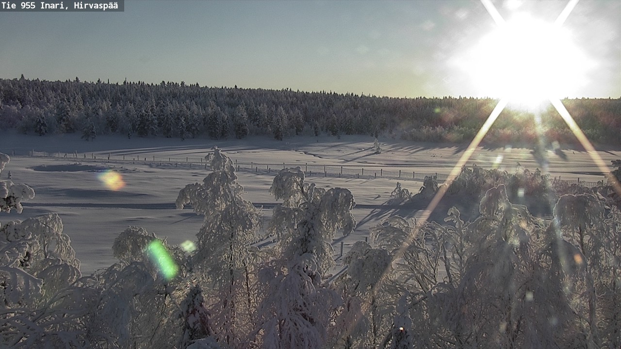 Weather Camera Image Road 955 Inari, Hirvaspää, Inari, Lappi