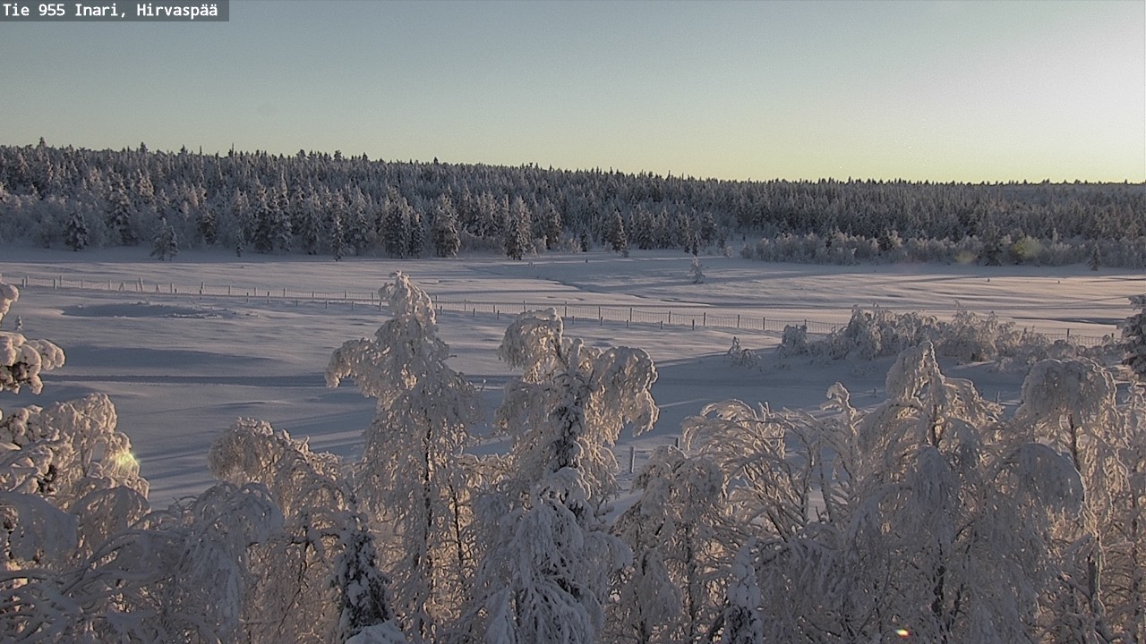 Weather Camera Image Väg 955 Enare, Hirvaspää, Inari, Lappi