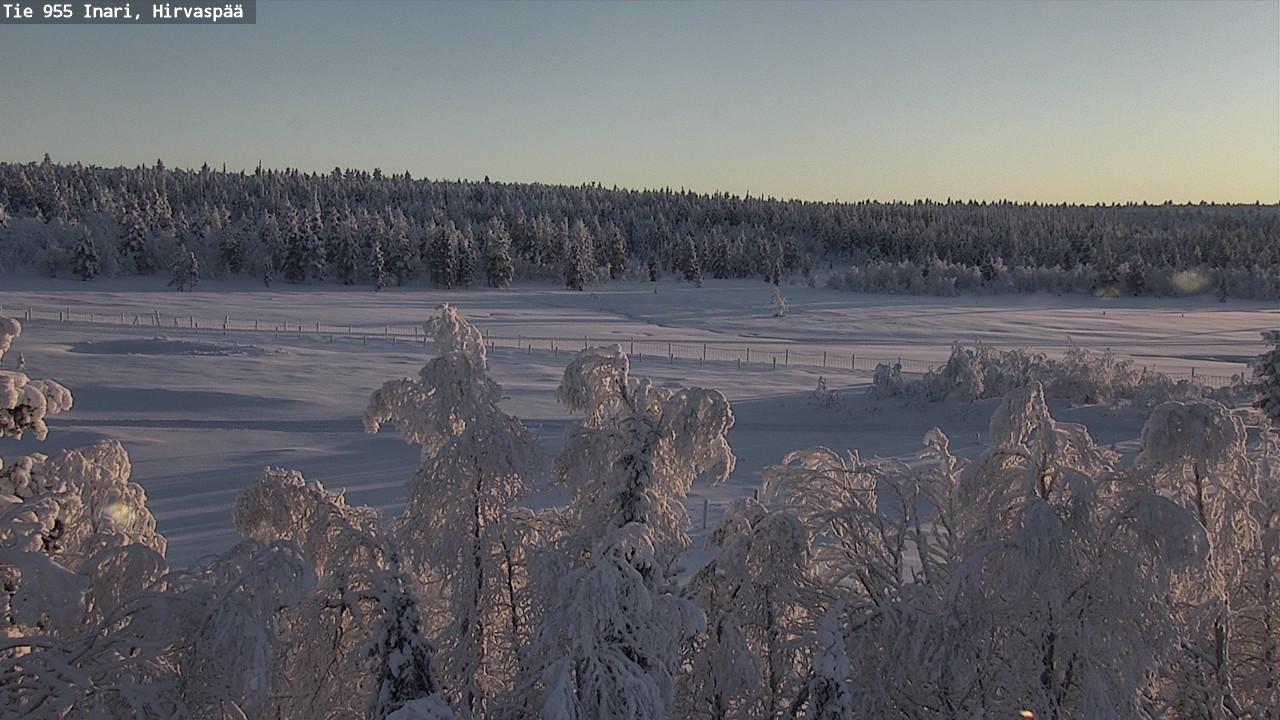 Weather Camera Image Väg 955 Enare, Hirvaspää, Inari, Lappi