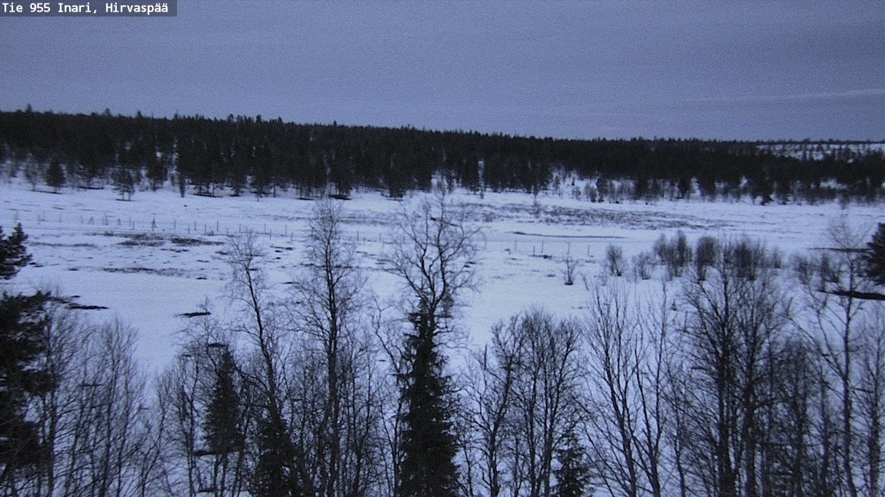 Weather Camera Image Road 955 Inari, Hirvaspää, Inari, Lappi