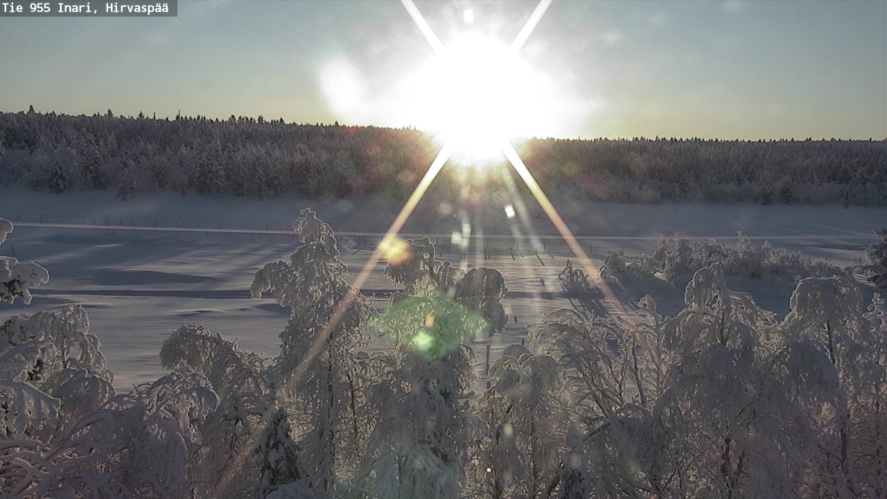Weather Camera Image Road 955 Inari, Hirvaspää, Inari, Lappi