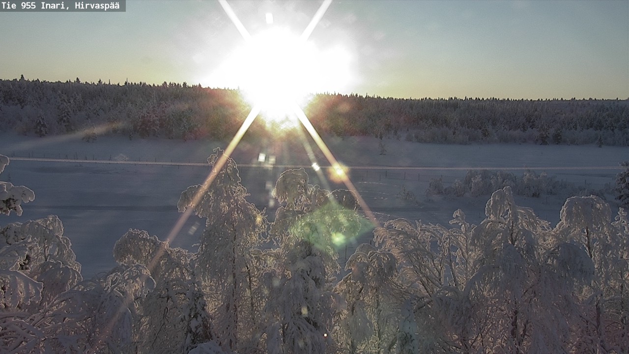 Weather Camera Image Road 955 Inari, Hirvaspää, Inari, Lappi