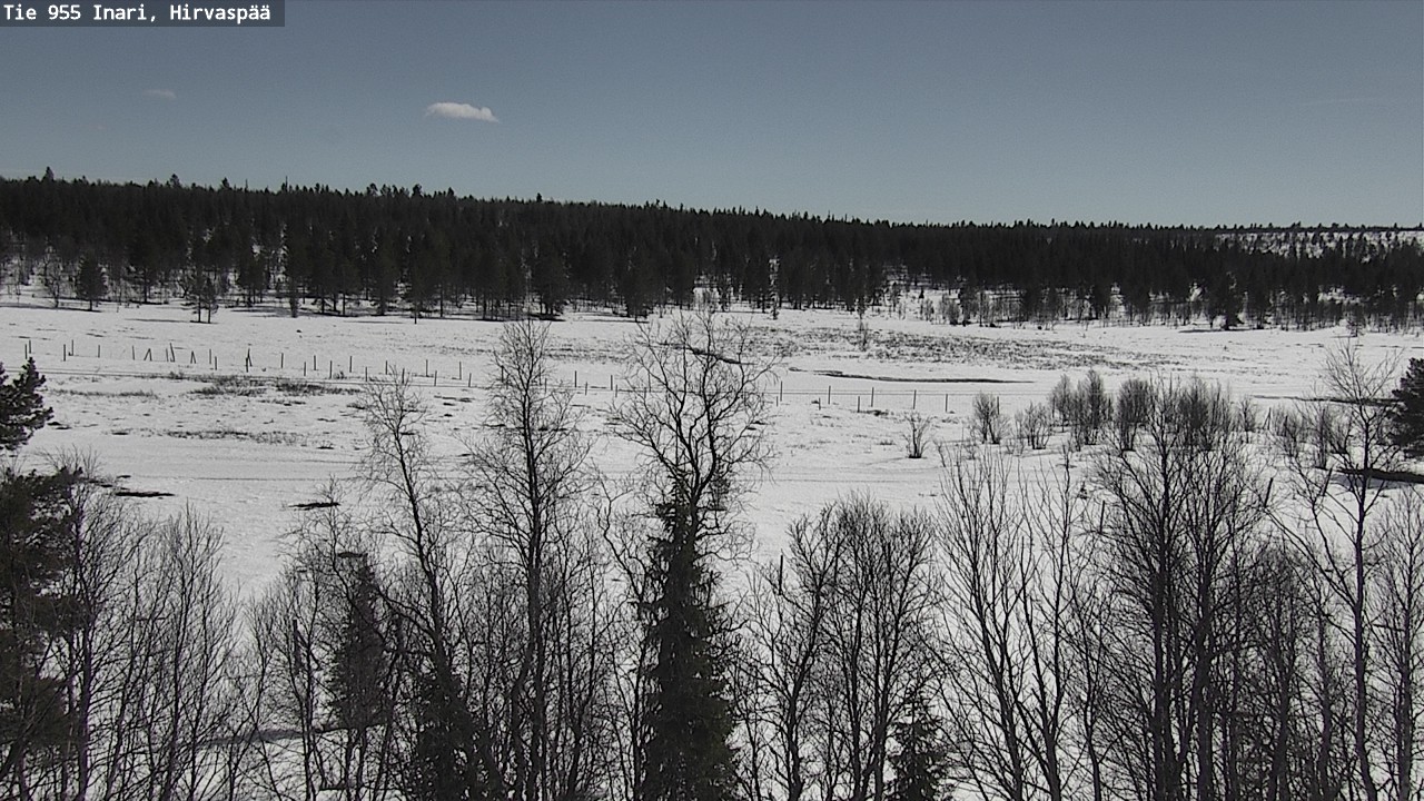 Weather Camera Image Väg 955 Enare, Hirvaspää, Inari, Lappi
