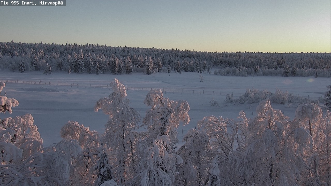 Weather Camera Image Väg 955 Enare, Hirvaspää, Inari, Lappi