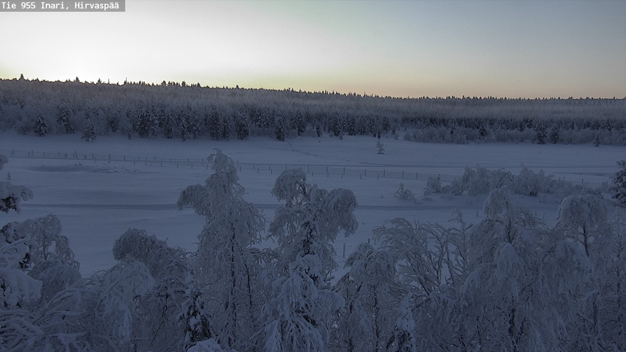Weather Camera Image Road 955 Inari, Hirvaspää, Inari, Lappi