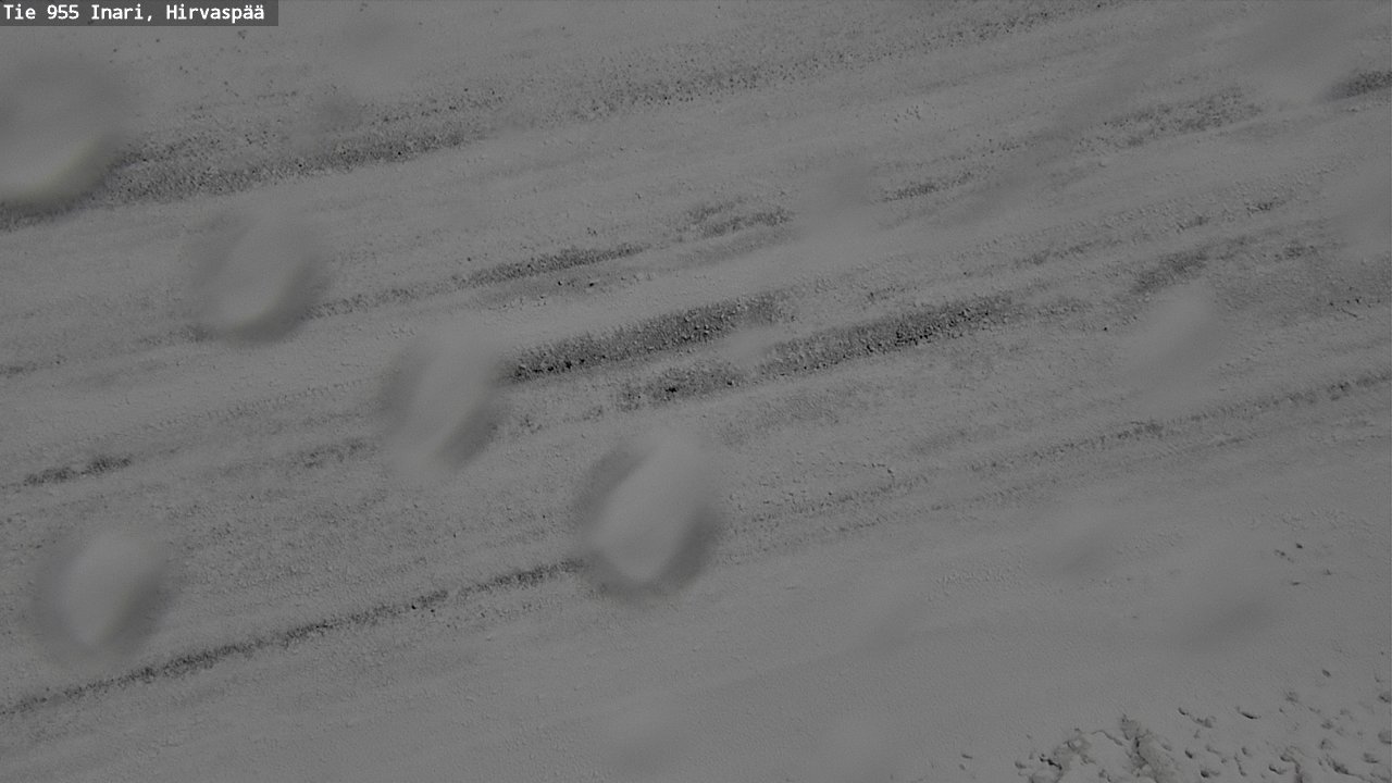 Weather Camera Image Road 955 Inari, Hirvaspää, Inari, Lappi