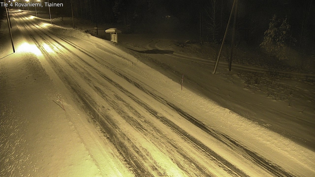 Weather Camera Image Road 4 Rovaniemi, Tiainen, Rovaniemi, Lappi