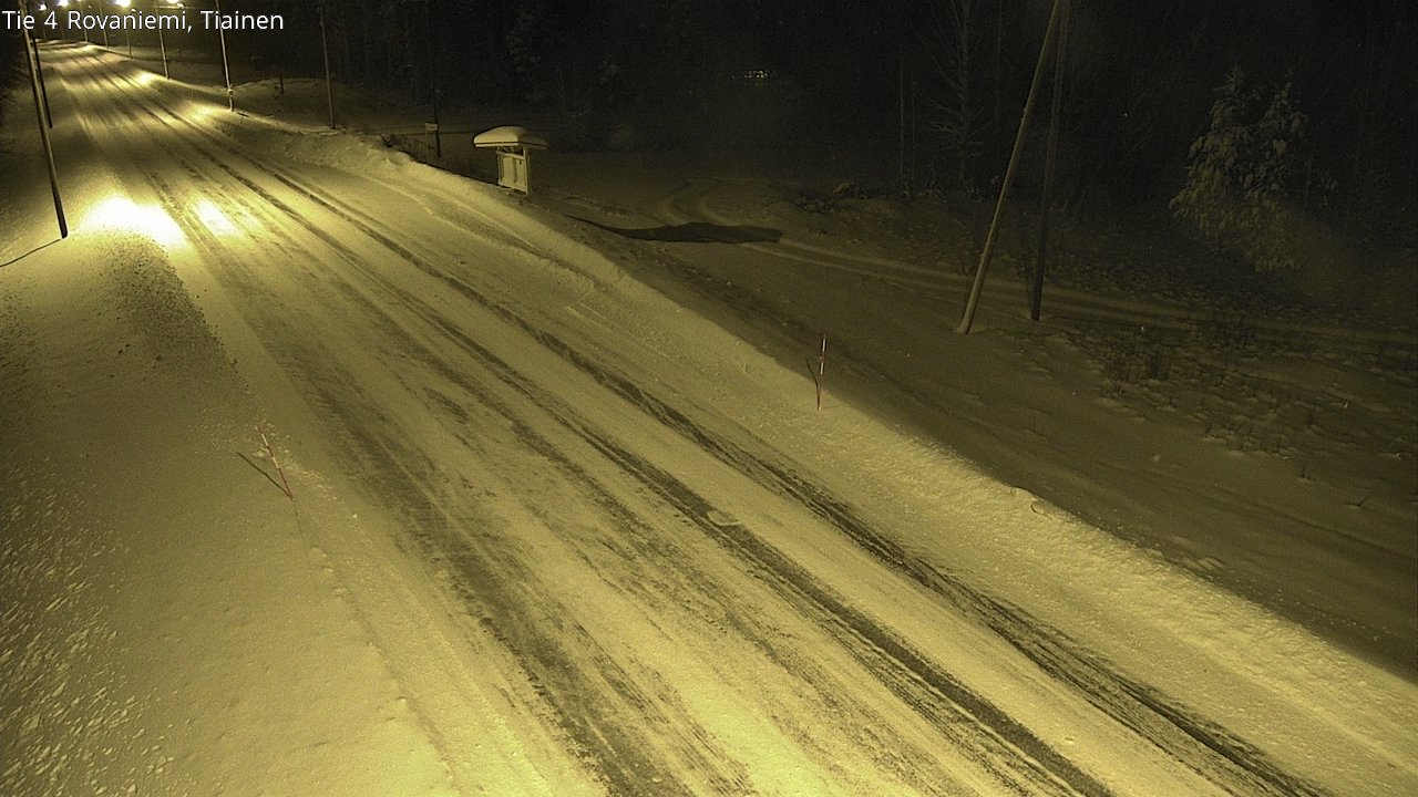 Weather Camera Image Road 4 Rovaniemi, Tiainen, Rovaniemi, Lappi