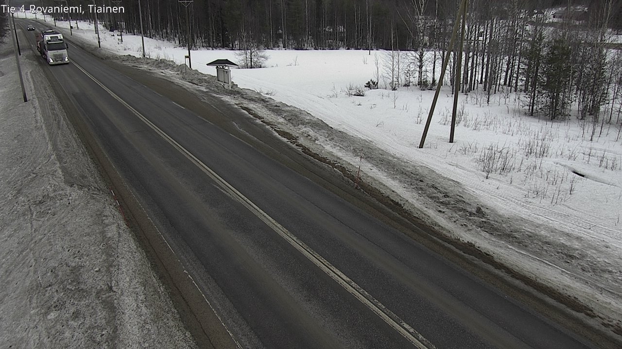 Weather Camera Image Väg 4 Rovaniemi, Tiainen, Rovaniemi, Lappi