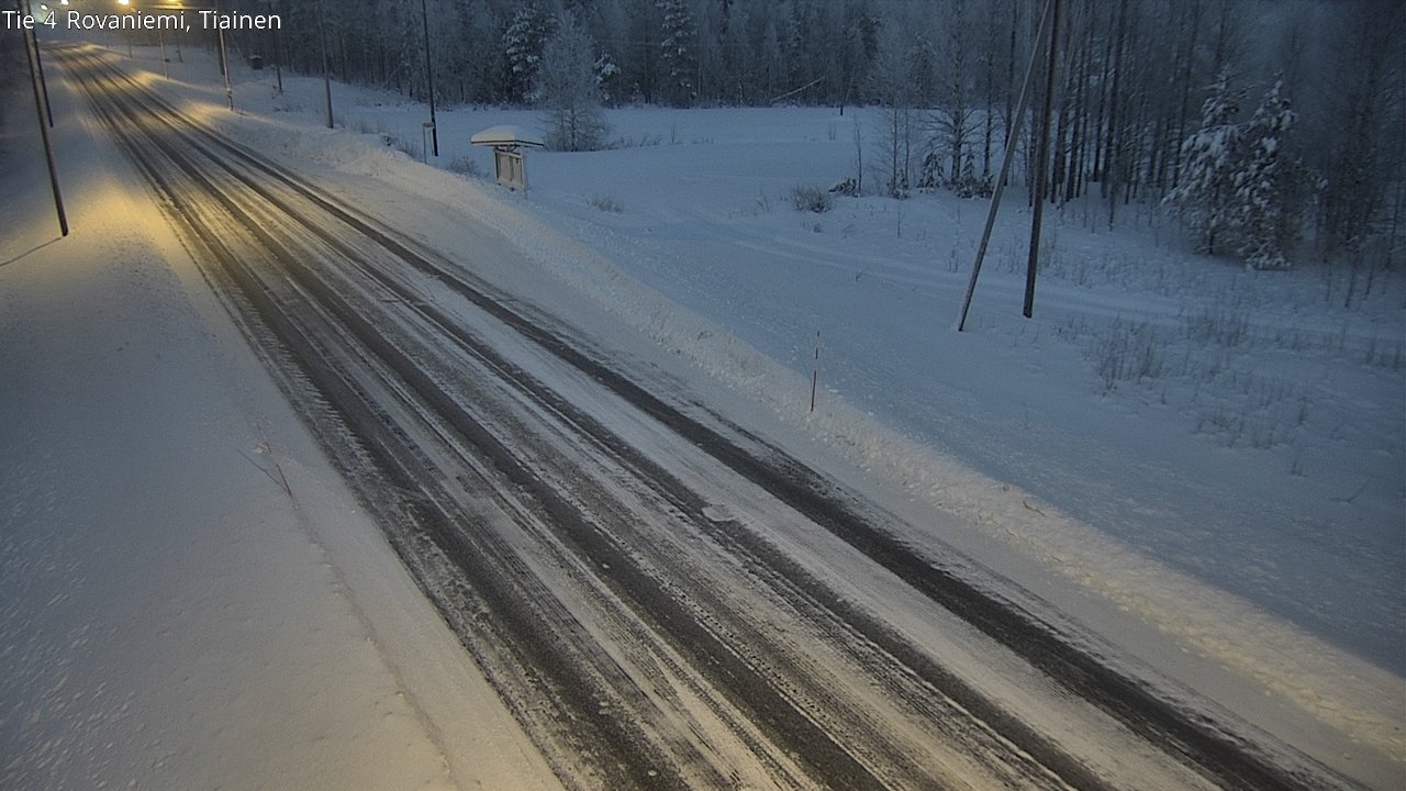 Weather Camera Image Road 4 Rovaniemi, Tiainen, Rovaniemi, Lappi