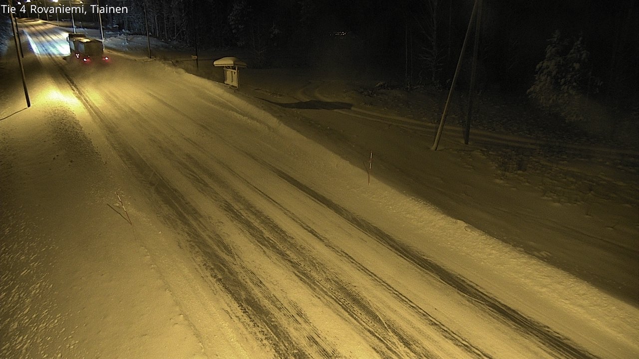 Weather Camera Image Road 4 Rovaniemi, Tiainen, Rovaniemi, Lappi