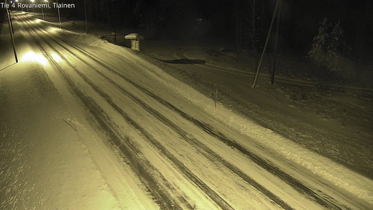 Weather Camera Image Road 4 Rovaniemi, Tiainen, Rovaniemi, Lappi