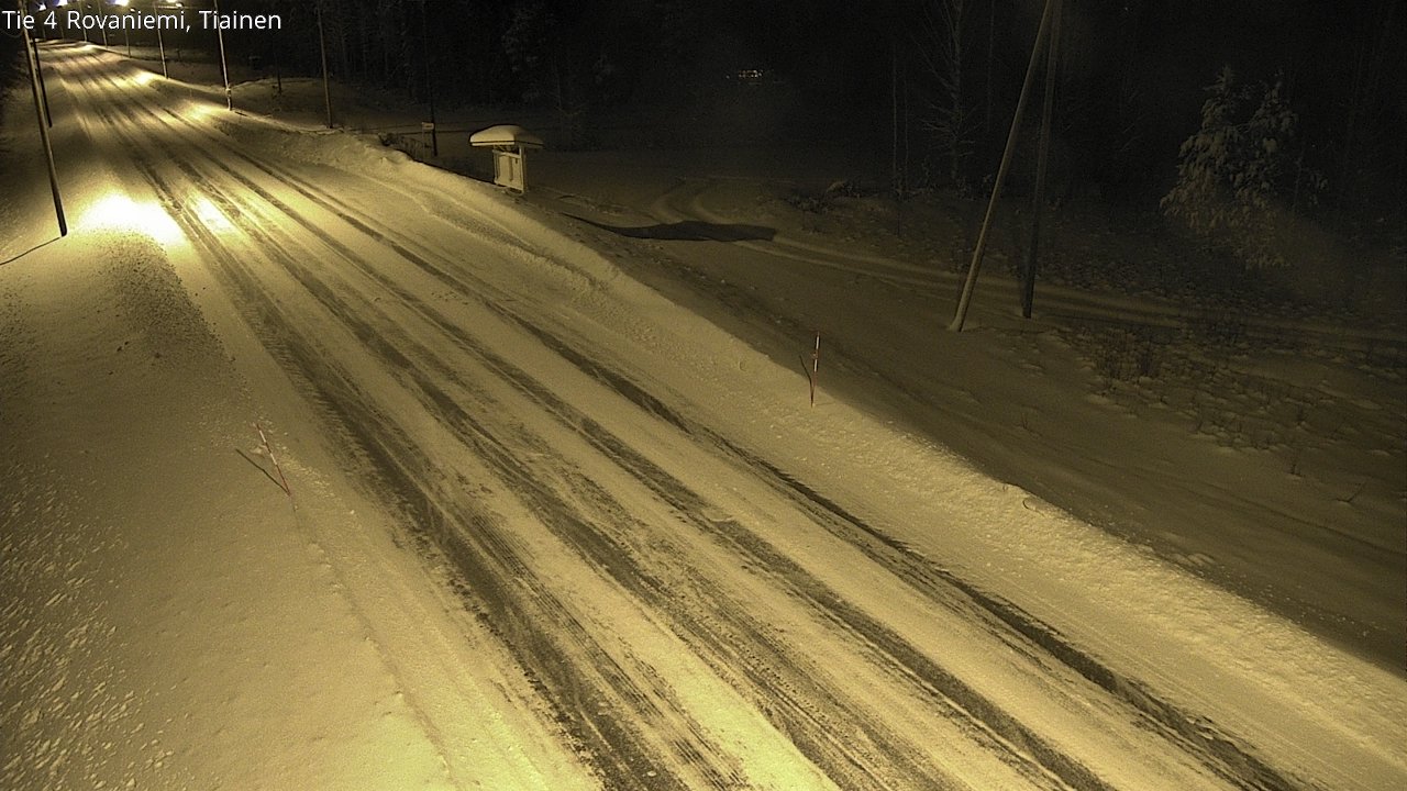 Weather Camera Image Road 4 Rovaniemi, Tiainen, Rovaniemi, Lappi
