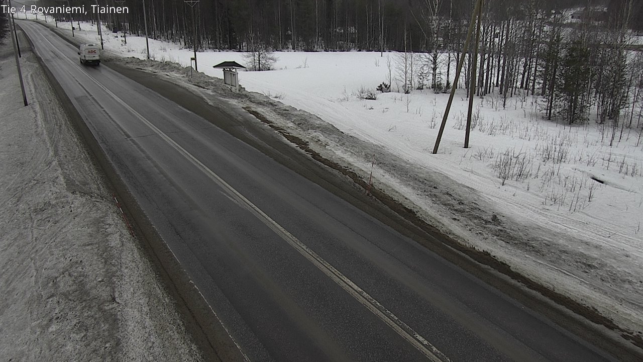 Weather Camera Image Väg 4 Rovaniemi, Tiainen, Rovaniemi, Lappi