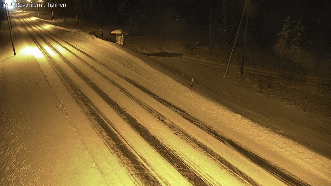 Weather Camera Image Road 4 Rovaniemi, Tiainen, Rovaniemi, Lappi