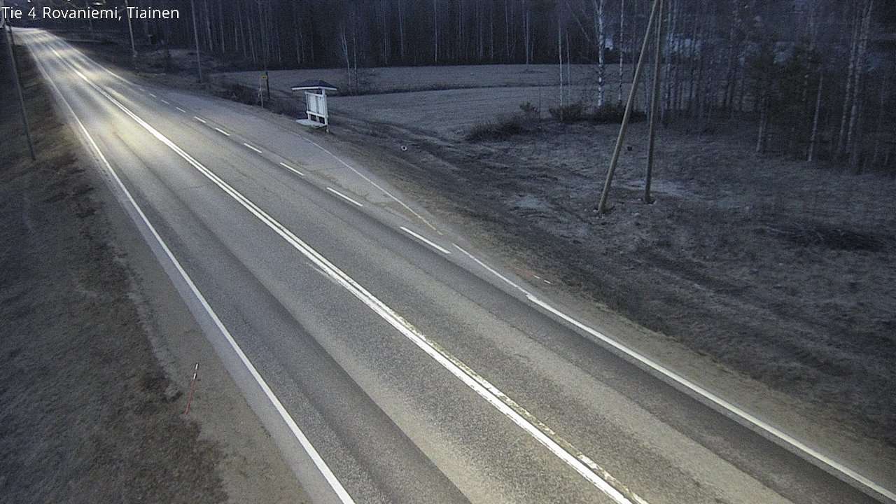 Weather Camera Image Väg 4 Rovaniemi, Tiainen, Rovaniemi, Lappi