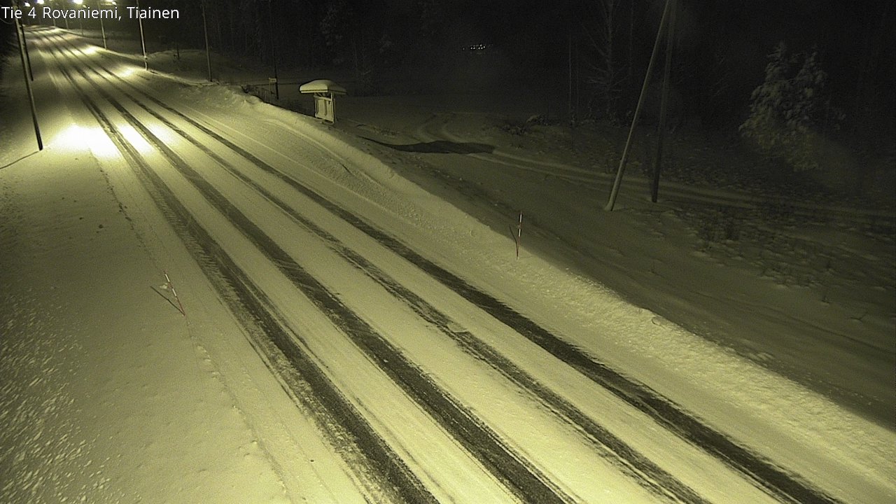 Weather Camera Image Road 4 Rovaniemi, Tiainen, Rovaniemi, Lappi