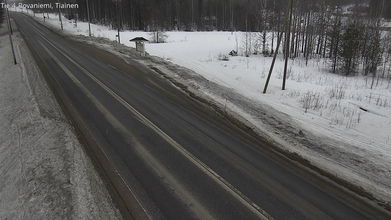 Weather Camera Image Väg 4 Rovaniemi, Tiainen, Rovaniemi, Lappi