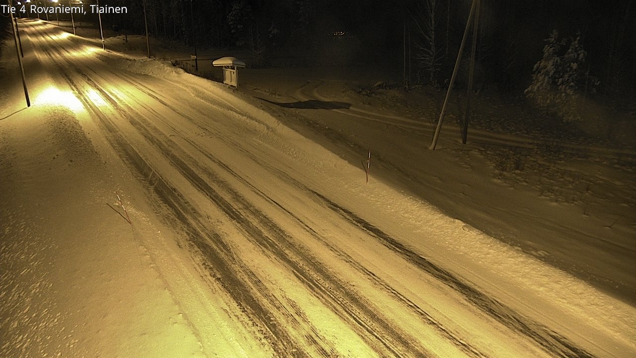 Weather Camera Image Road 4 Rovaniemi, Tiainen, Rovaniemi, Lappi