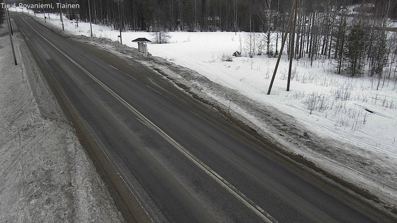 Weather Camera Image Väg 4 Rovaniemi, Tiainen, Rovaniemi, Lappi