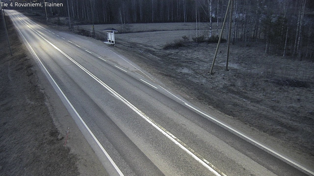 Weather Camera Image Väg 4 Rovaniemi, Tiainen, Rovaniemi, Lappi
