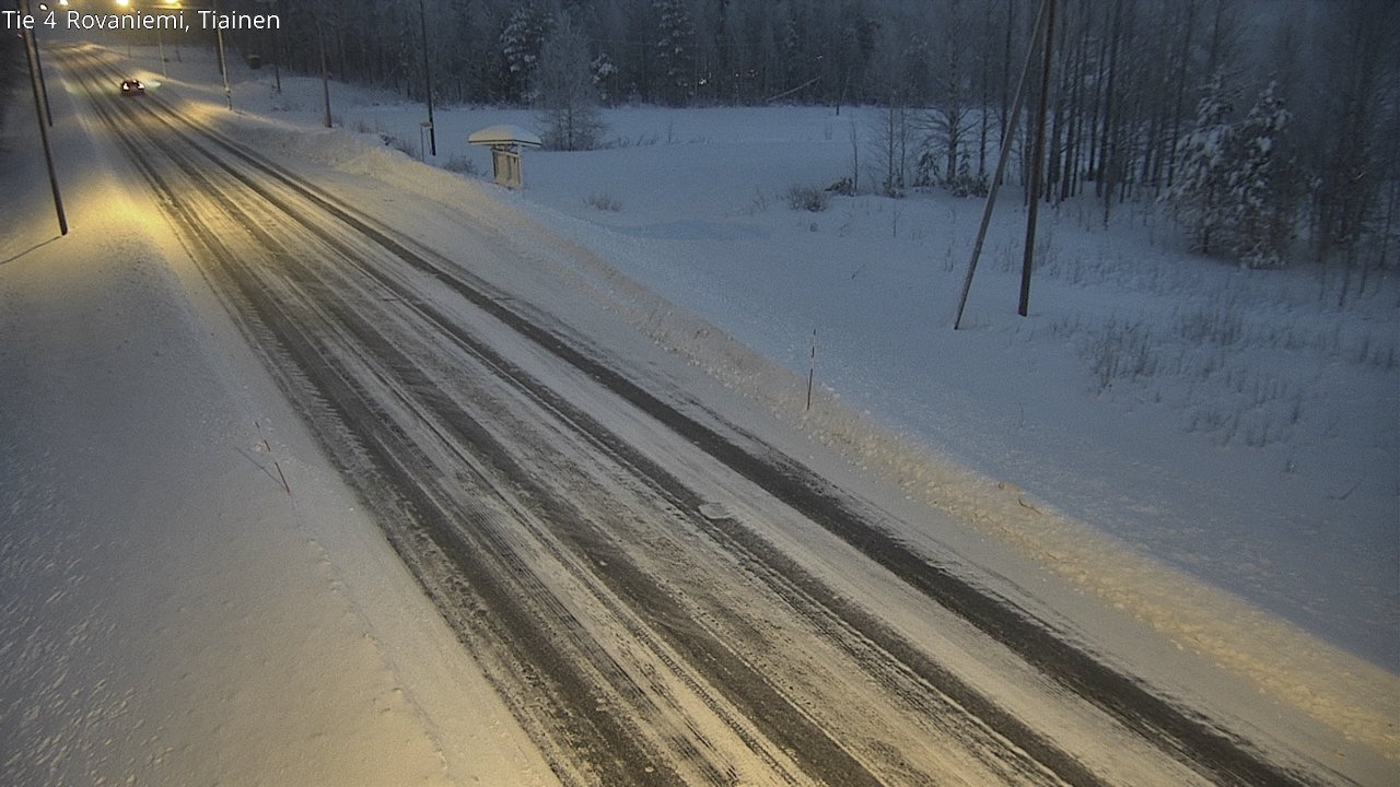 Weather Camera Image Road 4 Rovaniemi, Tiainen, Rovaniemi, Lappi
