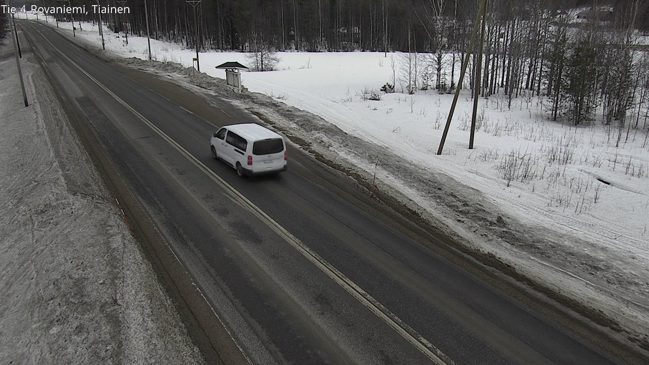 Weather Camera Image Väg 4 Rovaniemi, Tiainen, Rovaniemi, Lappi