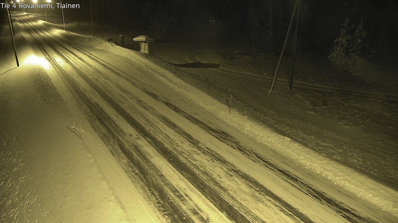Weather Camera Image Road 4 Rovaniemi, Tiainen, Rovaniemi, Lappi