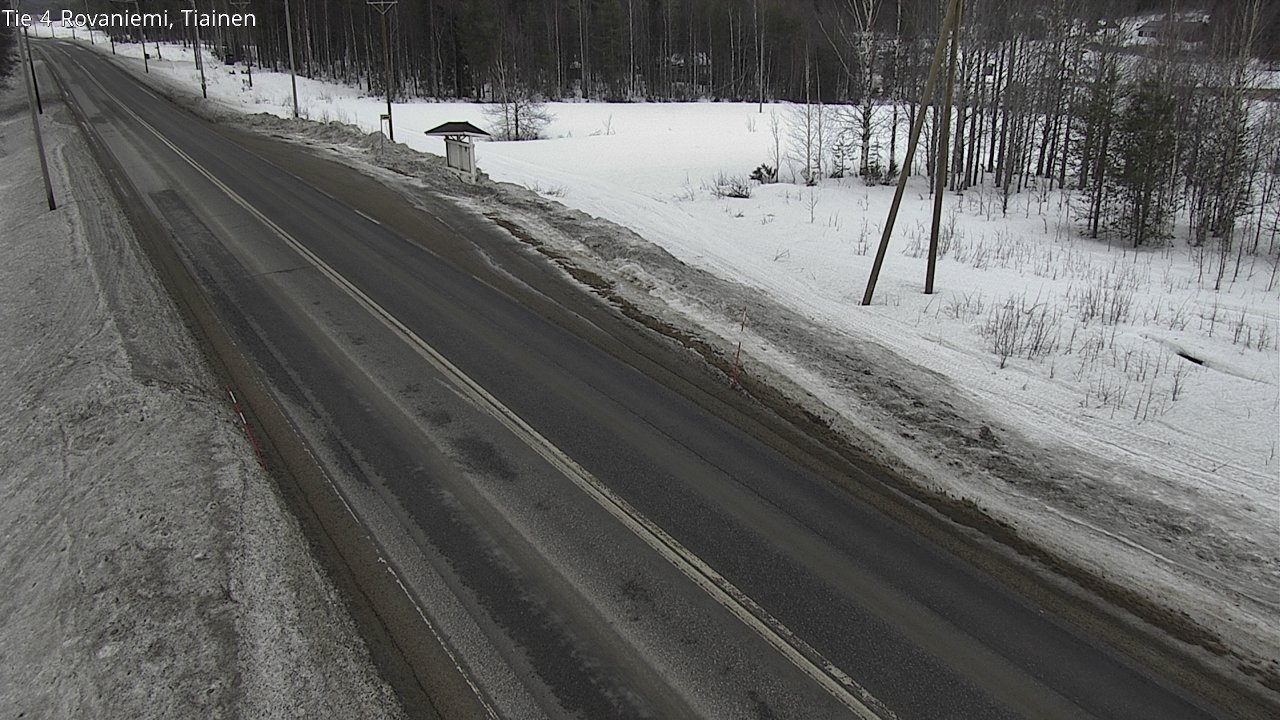 Weather Camera Image Väg 4 Rovaniemi, Tiainen, Rovaniemi, Lappi