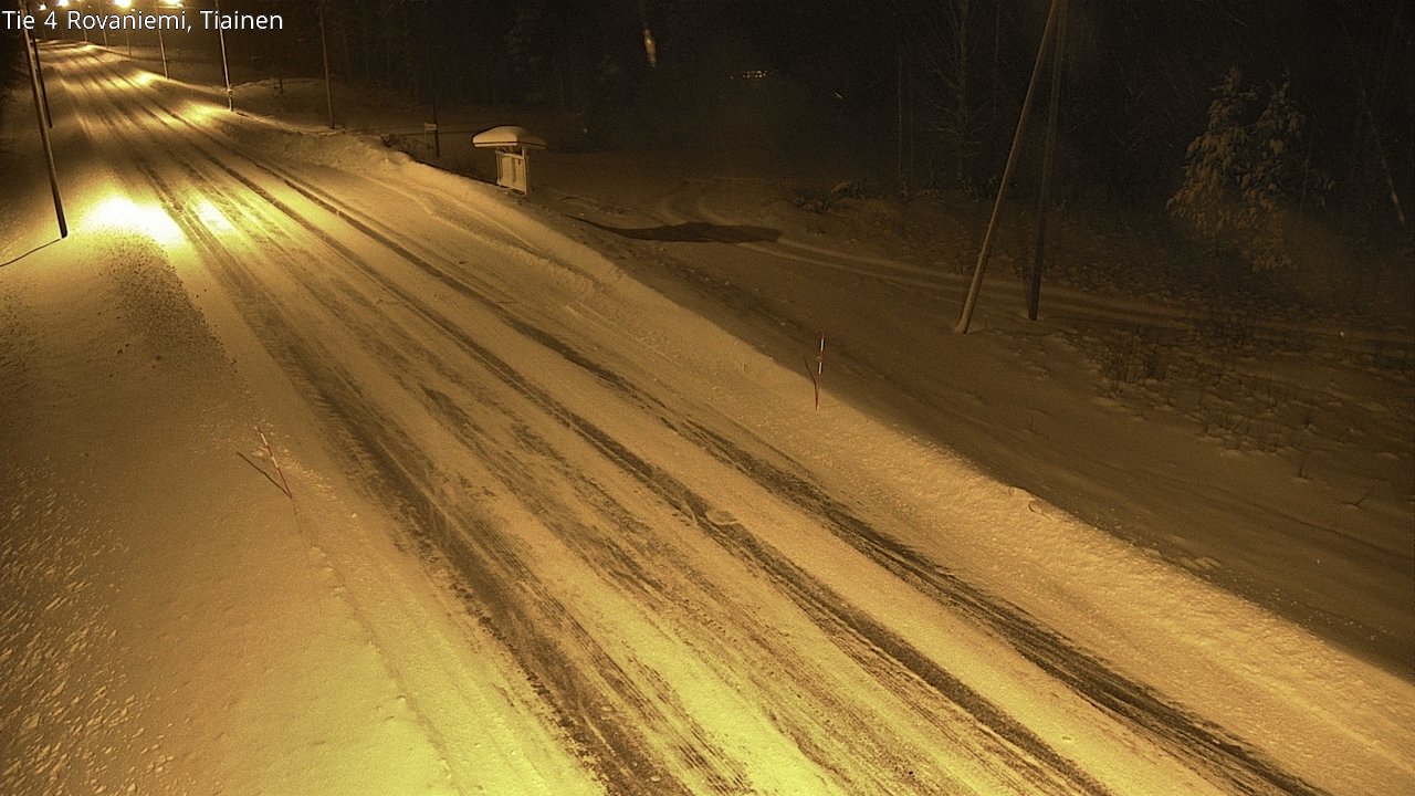Weather Camera Image Road 4 Rovaniemi, Tiainen, Rovaniemi, Lappi
