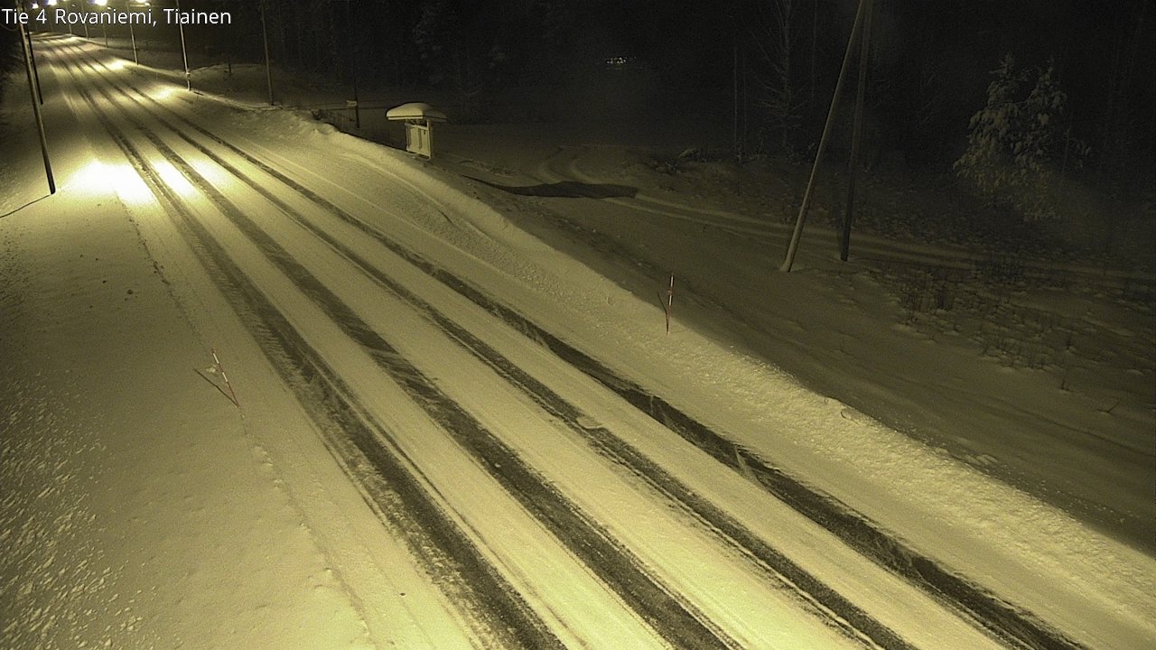 Weather Camera Image Road 4 Rovaniemi, Tiainen, Rovaniemi, Lappi