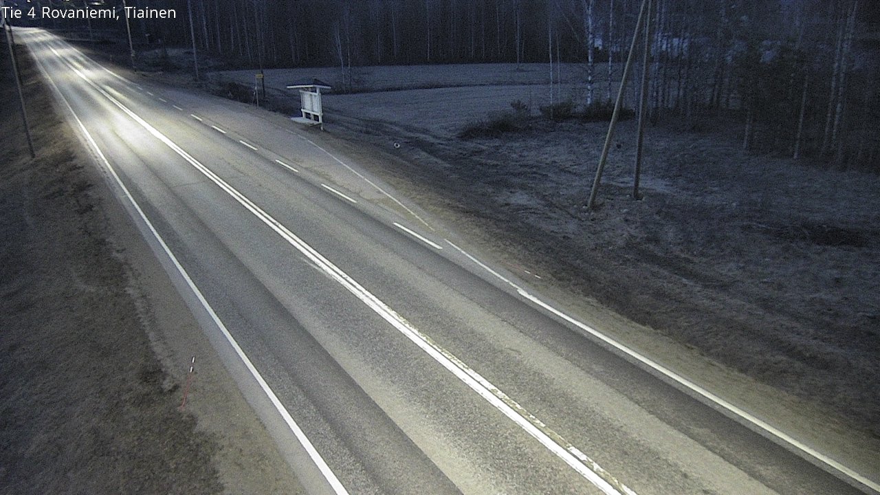 Weather Camera Image Väg 4 Rovaniemi, Tiainen, Rovaniemi, Lappi