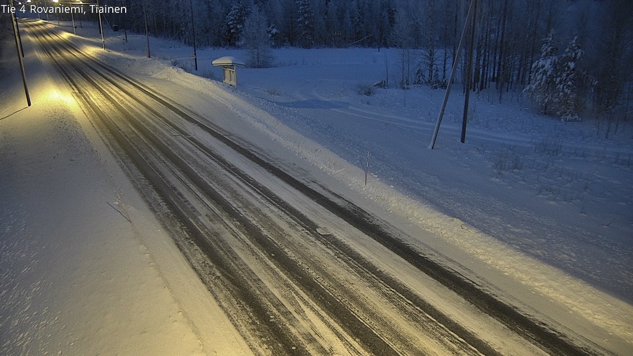 Weather Camera Image Väg 4 Rovaniemi, Tiainen, Rovaniemi, Lappi