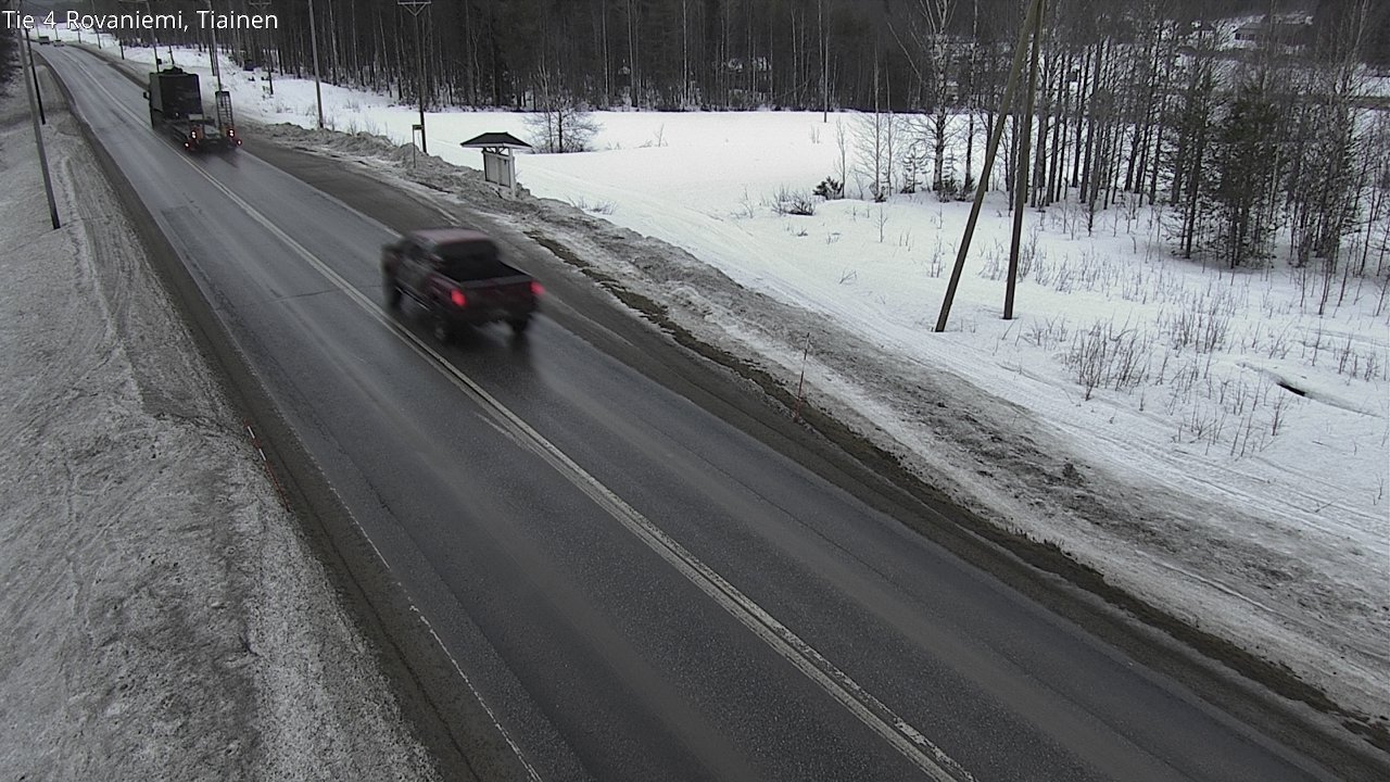 Weather Camera Image Väg 4 Rovaniemi, Tiainen, Rovaniemi, Lappi