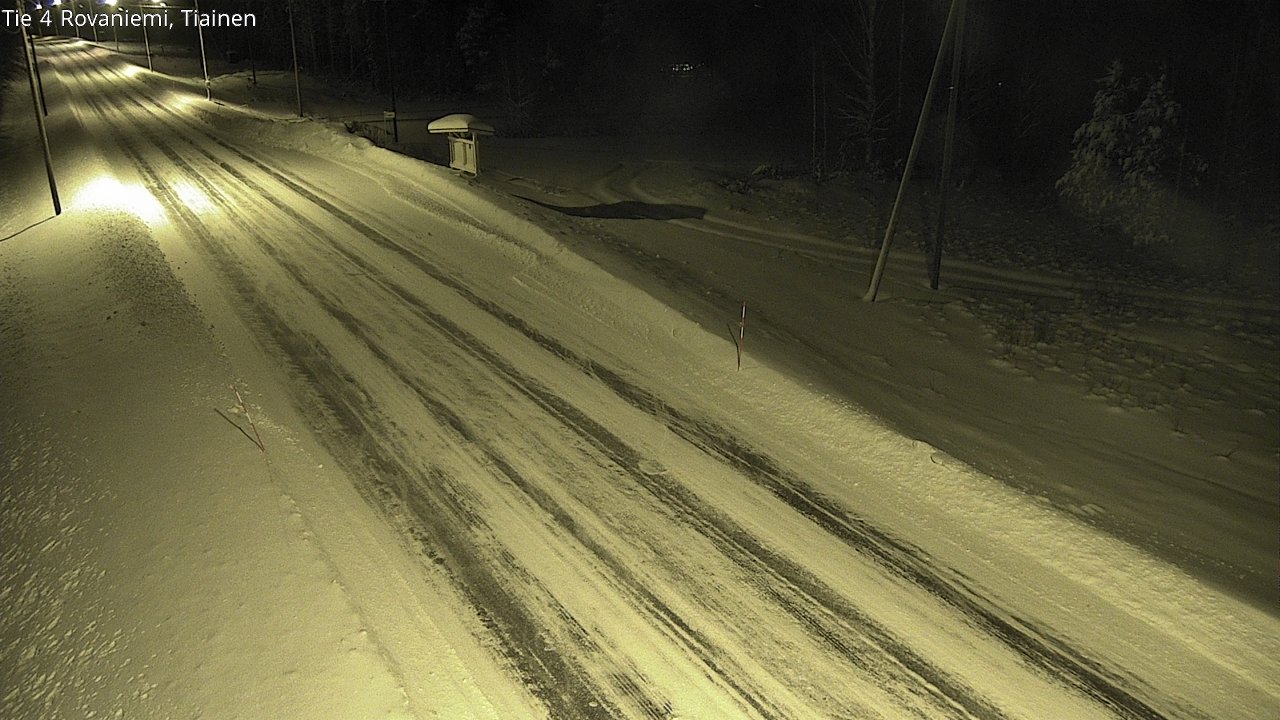 Weather Camera Image Road 4 Rovaniemi, Tiainen, Rovaniemi, Lappi