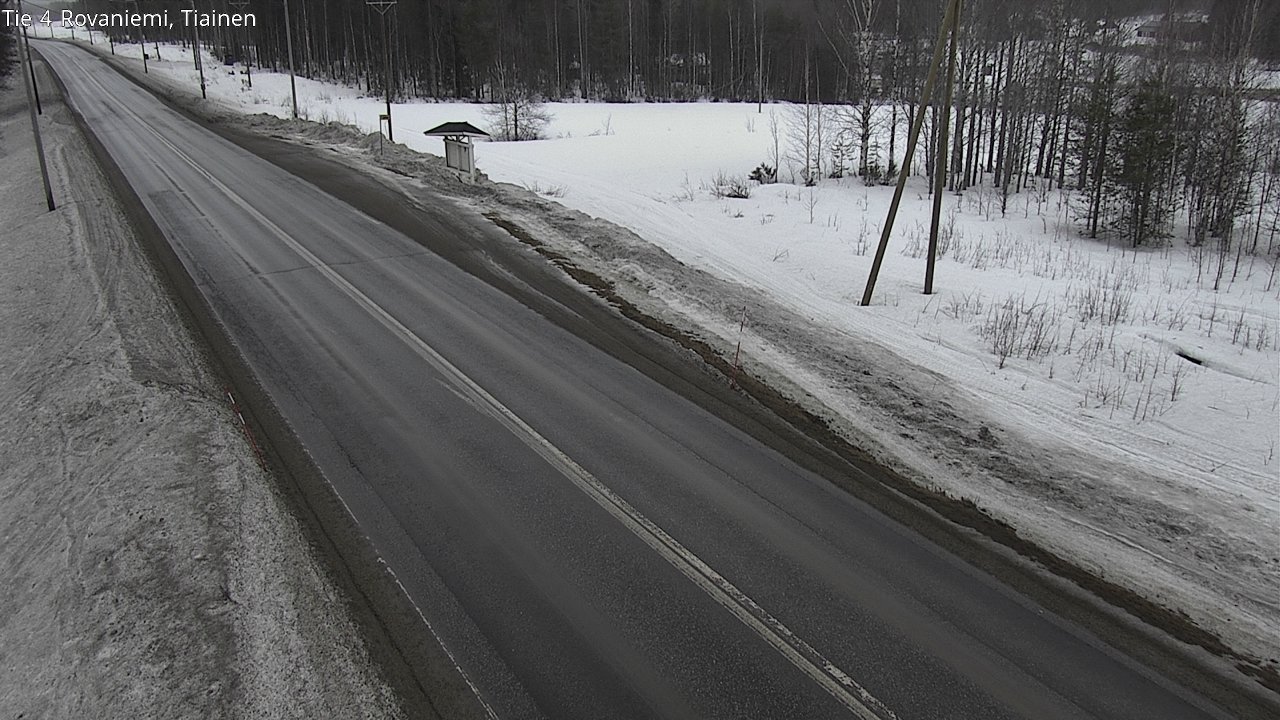 Weather Camera Image Väg 4 Rovaniemi, Tiainen, Rovaniemi, Lappi